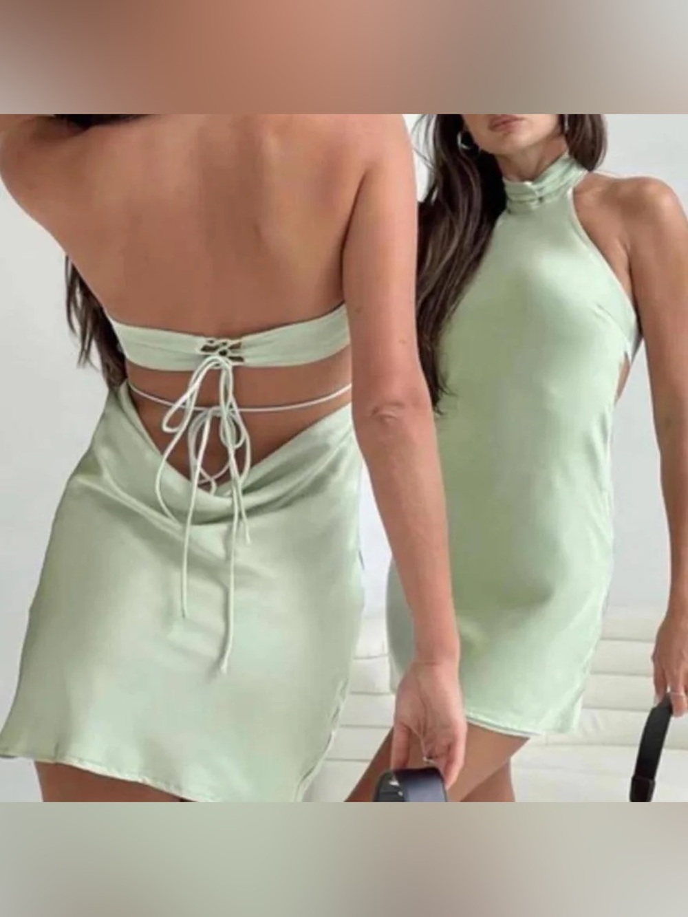 Take Me Back Mini Dress Sage